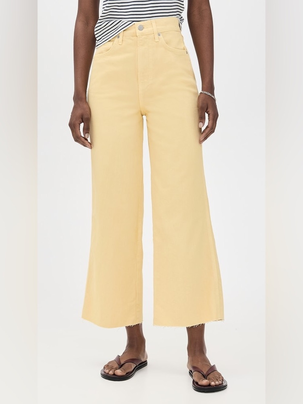 Veronica Beard Jean Taylor Cropped High Rise Wide Jeans